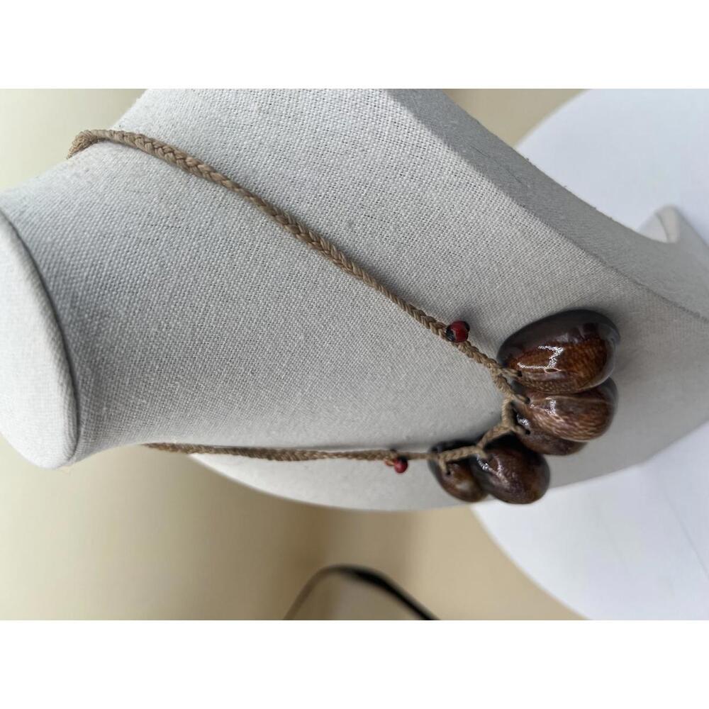 Native American Style Necklace with Brown Shell Pendants N65 - Picture 4 of 10